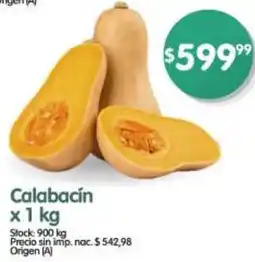 Supermercados Buenos Días Calabacín oferta