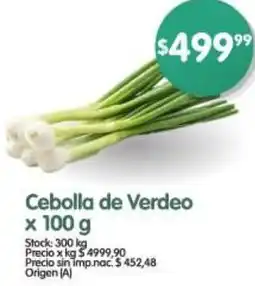 Supermercados Buenos Días Cebolla de verdeo oferta