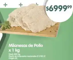 Supermercados Buenos Días Milanesas de pollo oferta