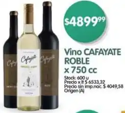 Supermercados Buenos Días Cafayate roble vino oferta