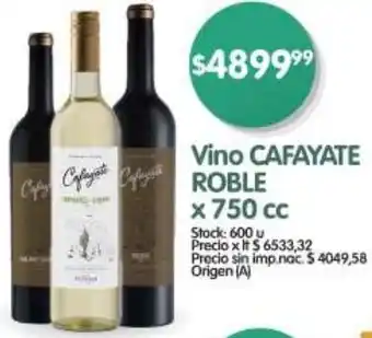 Supermercados Buenos Días Cafayate roble vino oferta