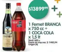 Supermercados Buenos Días Branca fernet oferta