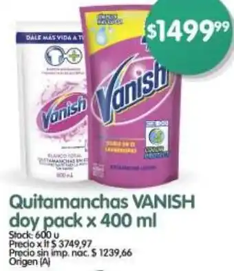 Supermercados Buenos Días Vanish quitamanchas oferta