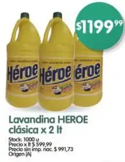 Supermercados Buenos Días Heroe lavandina clásica oferta
