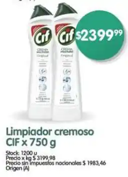 Supermercados Buenos Días Cif limpiador cremoso oferta