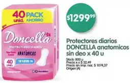 Supermercados Buenos Días Doncella protectores diarios anatomicos sin deo oferta
