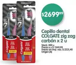 Supermercados Buenos Días Colgate cepillo dental zig zag carbón oferta
