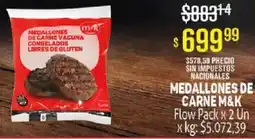 Makro M&k medallones de carne oferta
