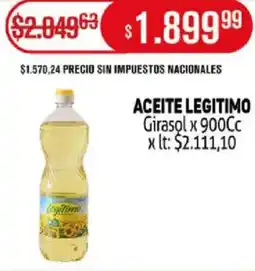 Makro Aceite legitimo girasol oferta