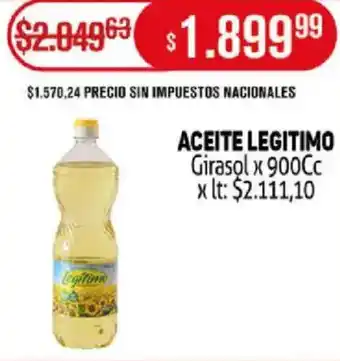 Makro Aceite legitimo girasol oferta