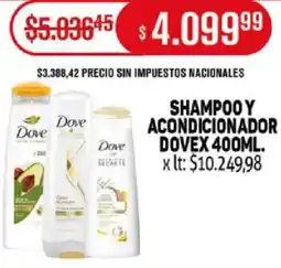 Makro Dove shampoo y acondicionador oferta