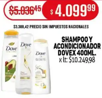 Makro Dove shampoo y acondicionador oferta