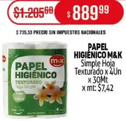 Makro M&k papel higiénico oferta