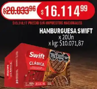 Makro Swift hamburguesa oferta