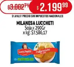 Makro Milanesa luccheti soja oferta