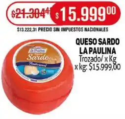 Makro Queso sardo la paulina oferta