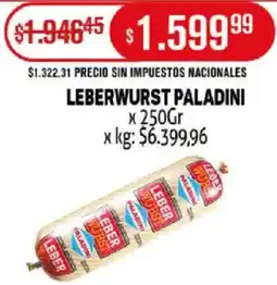 Makro Paladini leberwurst oferta