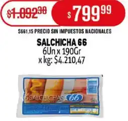 Makro Salchichas 66 oferta