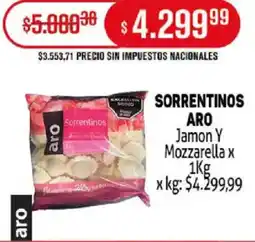 Makro Sorrentinos aro jamon y mozzarella oferta