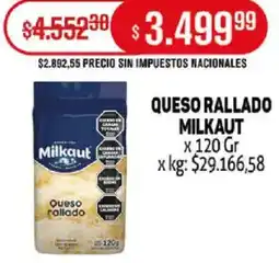 Makro Milkaut queso rallado oferta
