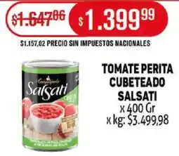 Makro Salsati tomate perita cubeteado oferta