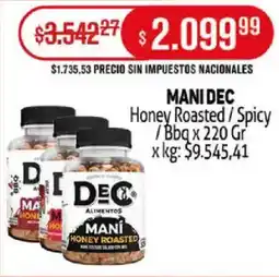 Makro Mani dec honey roasted/spicy /bbq oferta