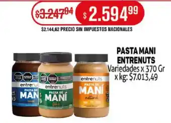 Makro Pasta mani entrenuts variedades oferta