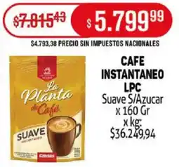 Makro Cafe instantaneo lpc suave s/azucar oferta