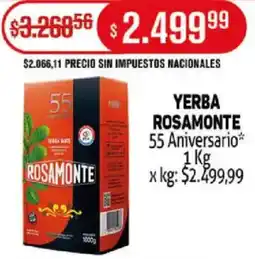 Makro Rosamonte yerba oferta