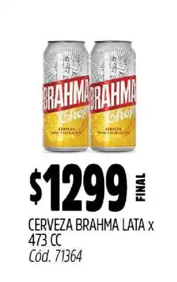 Supermercados Yaguar CERVEZA BRAHMA LATA X 473 CC oferta