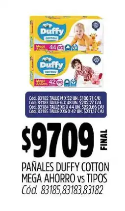 Supermercados Yaguar Pañales Duffy Cotton Mega Ahorro oferta