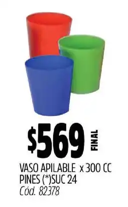 Supermercados Yaguar Vaso Apilable x 300 CC oferta