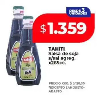 Supermayorista Vital TAHITI Salsa de soja oferta