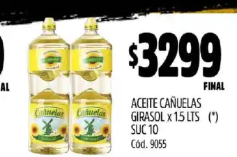 Supermercados Yaguar Aceite Cañuelas Girasol x 1.5 Lts oferta