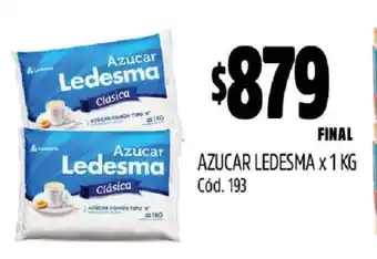 Supermercados Yaguar AZUCAR LEDESMA X 1 KG oferta