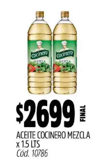 Supermercados Yaguar Aceite Cocinero Mezcla x 1.5 LTS oferta