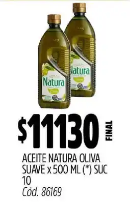 Supermercados Yaguar ACEITE NATURA OLIVA SUAVE x 500 ML oferta