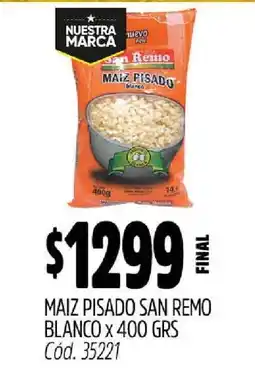 Supermercados Yaguar Maiz Pisado San Remo Blanco x 400 grs oferta