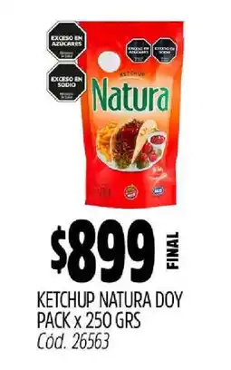 Supermercados Yaguar Ketchup Natura Doy Pack x 250 GRS oferta