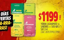 Supermercados Yaguar Yerba Cachamate vs Sabores oferta