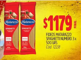 Supermercados Yaguar Fideos Matarazzo Spaghetti Número 3 x 500 grs oferta