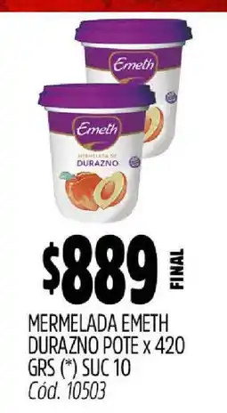 Supermercados Yaguar Mermelada Emeth Durazno oferta