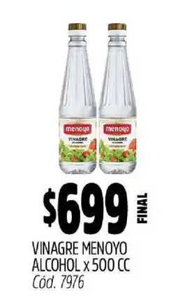Supermercados Yaguar Vinagre Menoyo Alcohol x 500 cc oferta