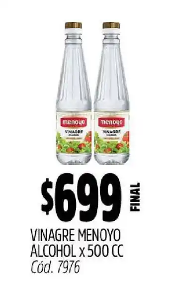 Supermercados Yaguar Vinagre Menoyo Alcohol x 500 cc oferta