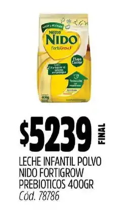 Supermercados Yaguar Leche Infantil Polvo Nido Fortigrow Prebioticos 400gr oferta