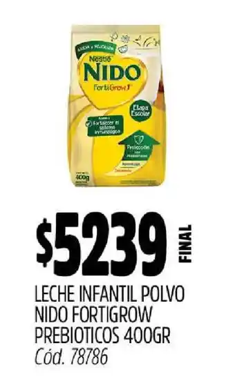 Supermercados Yaguar Leche Infantil Polvo Nido Fortigrow Prebioticos 400gr oferta