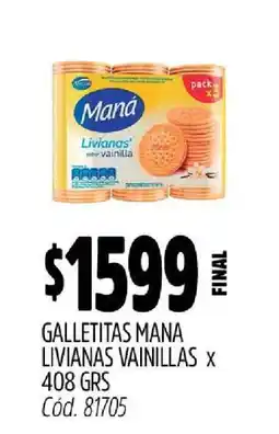 Supermercados Yaguar Galletitas Mana Livianas Vainillas oferta