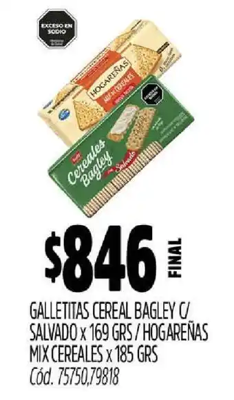Supermercados Yaguar Galletitas Cereal Bagley oferta