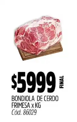 Supermercados Yaguar Bondiola de Cerdo Frimesa x KG oferta