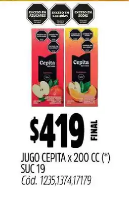 Supermercados Yaguar Jugo Cepita x 200 CC oferta
